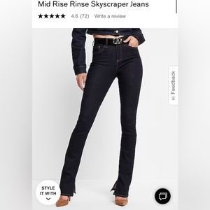 Express Mid Rise Rinse Skyscraper Jeans